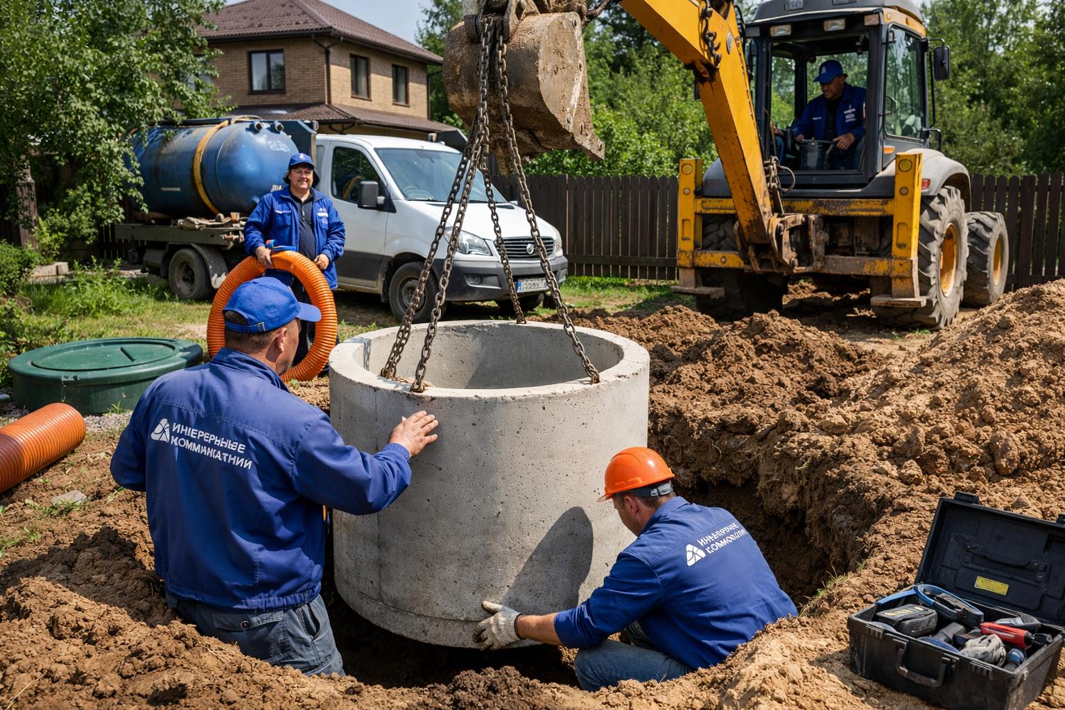 Почему выбирают «Инженерные коммуникации» для монтажа выгребных ям в Лобне