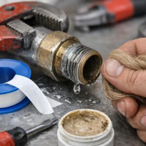 ФУМ или лен при повреждении резьбы