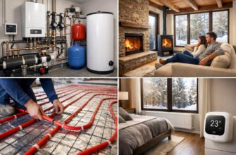 Устройство отопления в коттедже