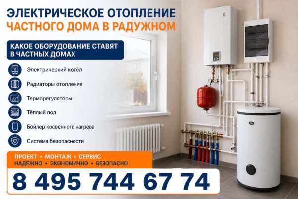 Электрическое отопление частного дома в Радужном