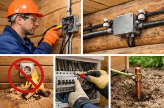 Электромонтаж в деревянном доме