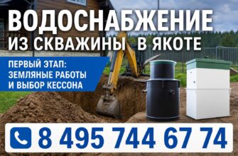 Водоснабжение из скважины в Якоте