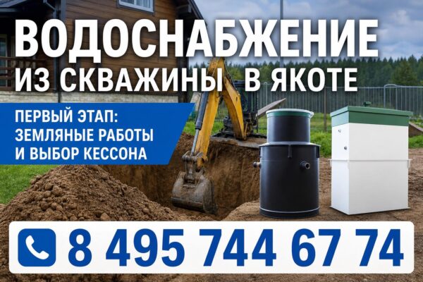 Водоснабжение из скважины в Якоте