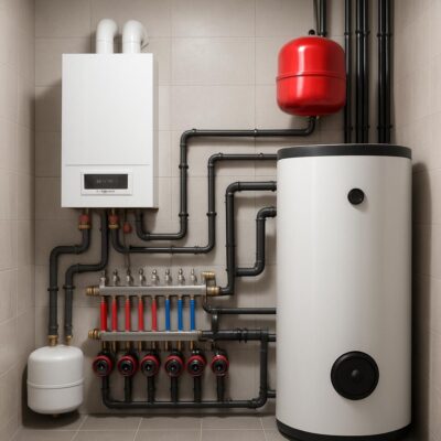 Отопление и котельная частного дома 350 м²