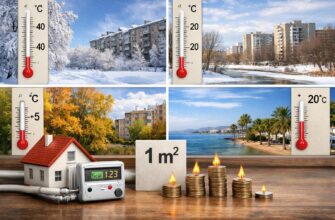 Сколько гигакалорий нужно для отопления 1 м²