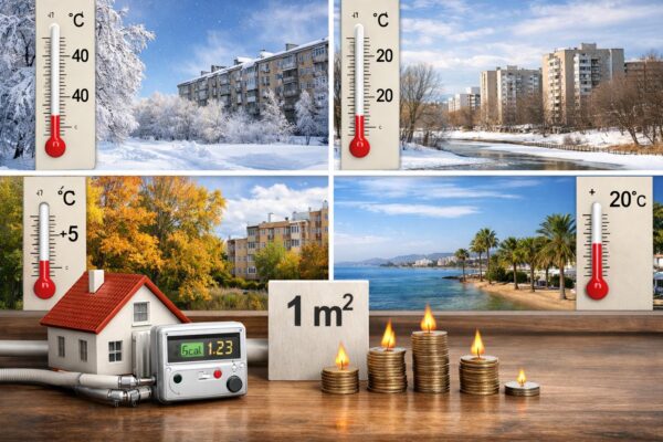 Сколько гигакалорий нужно для отопления 1 м²