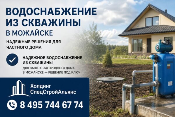 Водоснабжение из скважины в Можайске