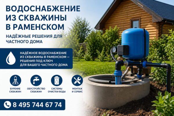 Водоснабжение из скважины в Раменском