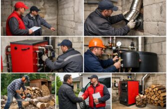 Монтаж дровяной котельной