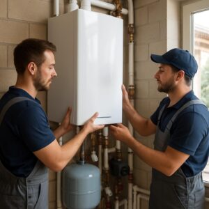 Установка котла отопления