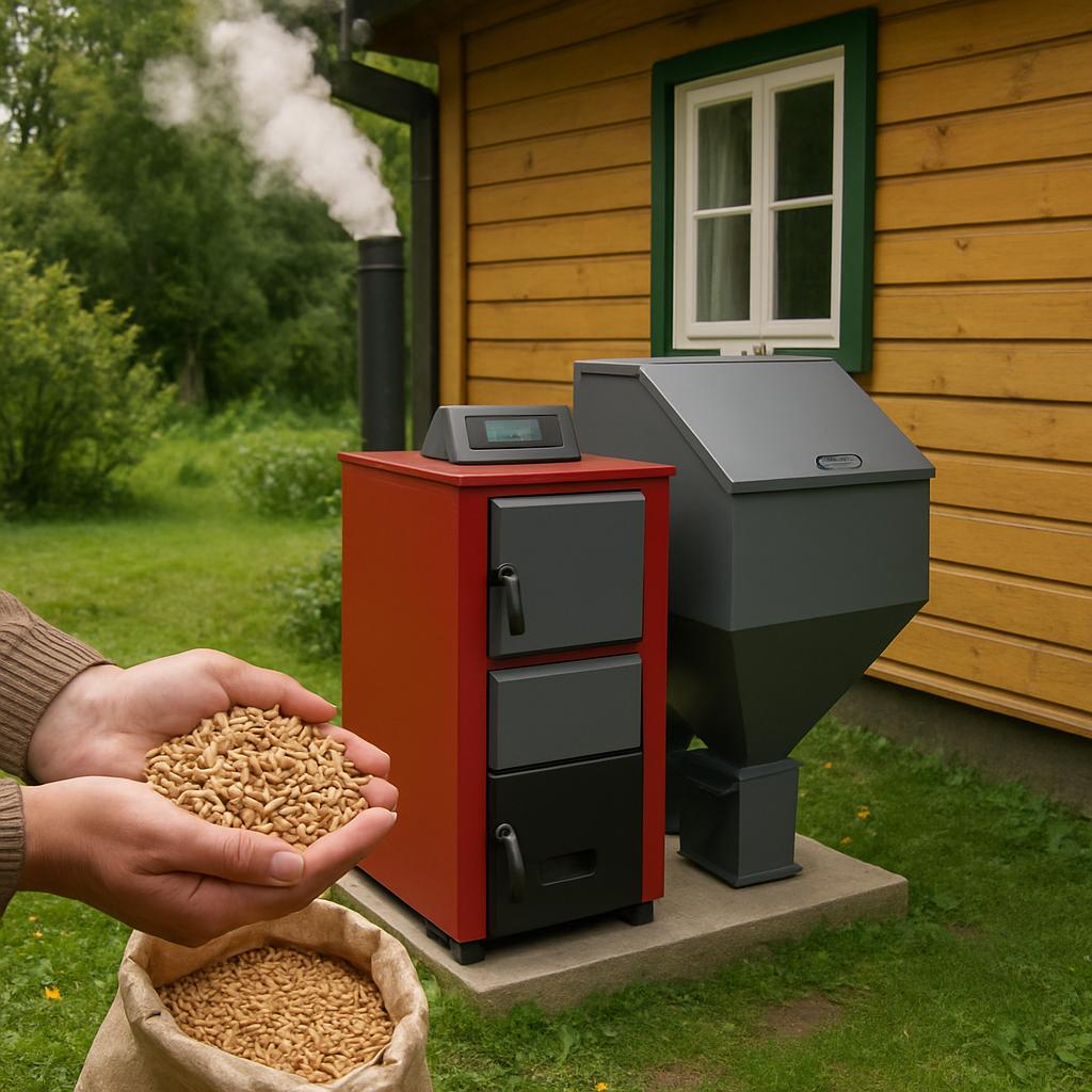 Отопление дачи на пеллетах