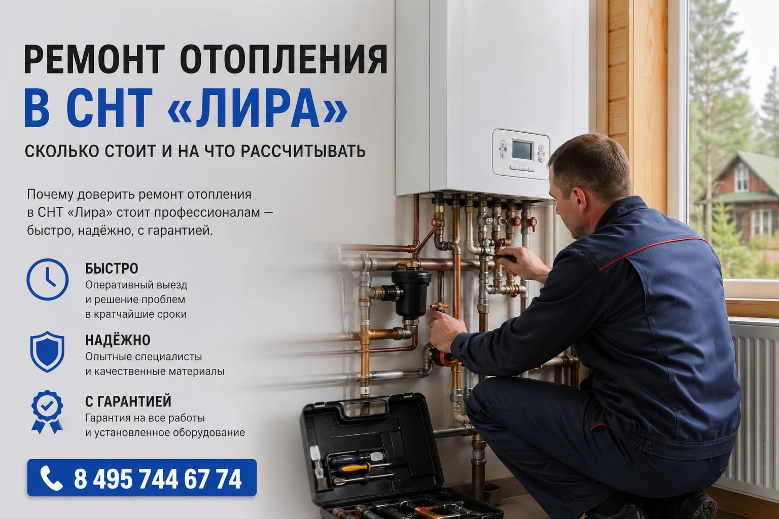 Почему доверить ремонт отопления в СНТ «Лира» стоит профессионалам — быстро, надёжно, с гарантией