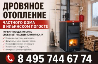 Дровяное отопление частного дома в Ильинском Погосте