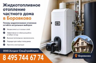 Жидкотопливное отопление частного дома в Боровково
