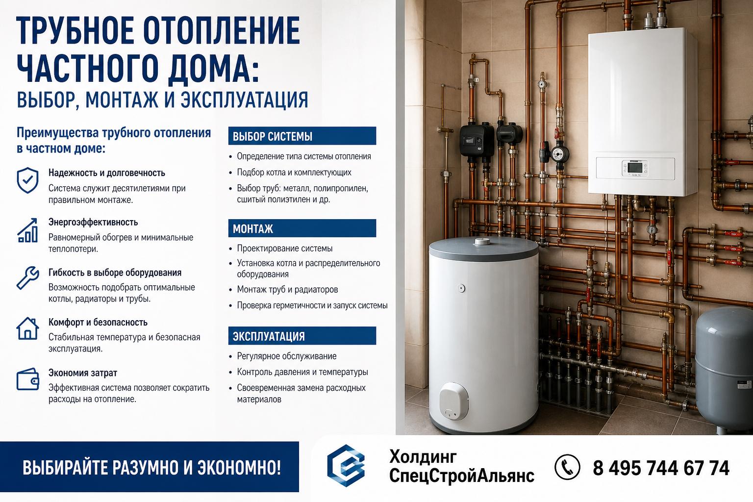 Преимущества трубного отопления в частном доме: выбирайте разумно и экономно Преимущества трубного отопления в частном доме: выбирайте разумно и экономно