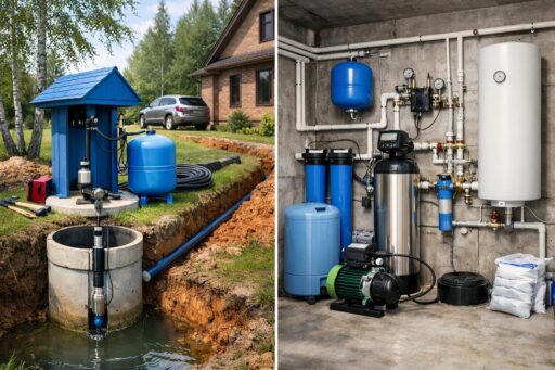 Полная система водоснабжения частного дома в Московской области