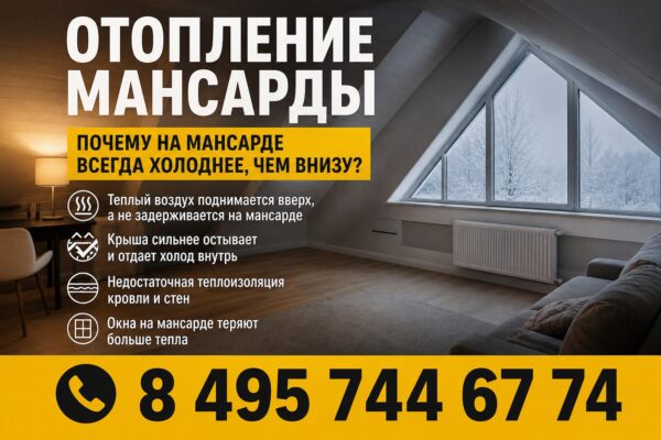 Отопление мансарды