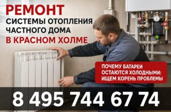 Ремонт системы отопления частного дома в Красном Холме