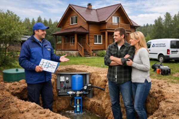 Система водоснабжения дома в Боровково