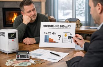 Отопление 200 м²: сколько киловатт нужно