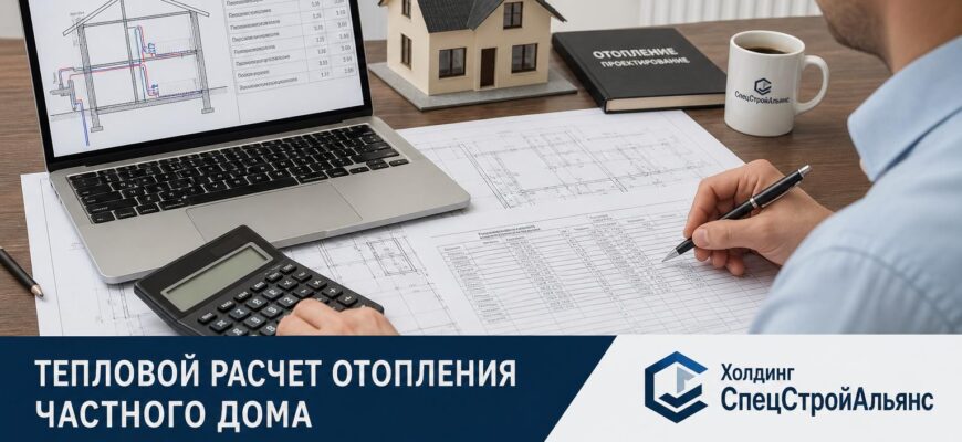 Тепловой расчет отопления частного дома