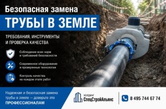 Безопасная замена трубы в земле