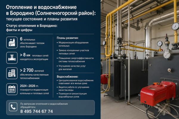 Отопление и водоснабжение в Бородино (Солнечногорский район)