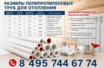 Как выбрать размеры полипропиленовых труб для отопления