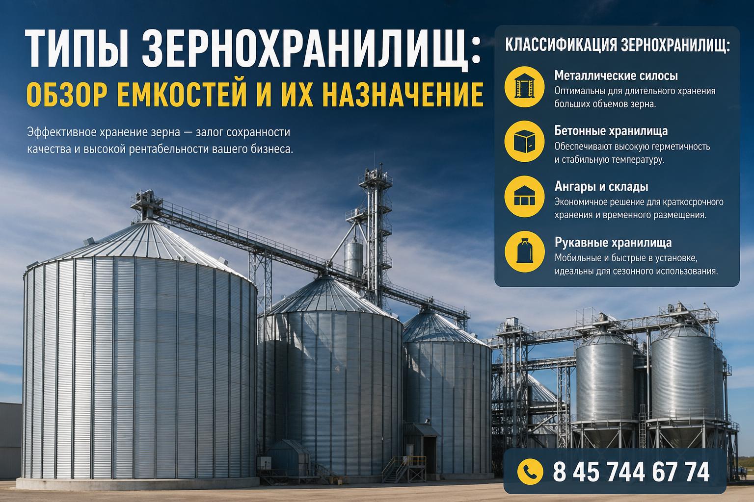 Классификация зернохранилищ: обзор основных типов емкостей
