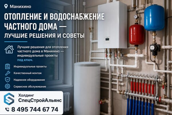 Манихино: отопление и водоснабжение частного дома