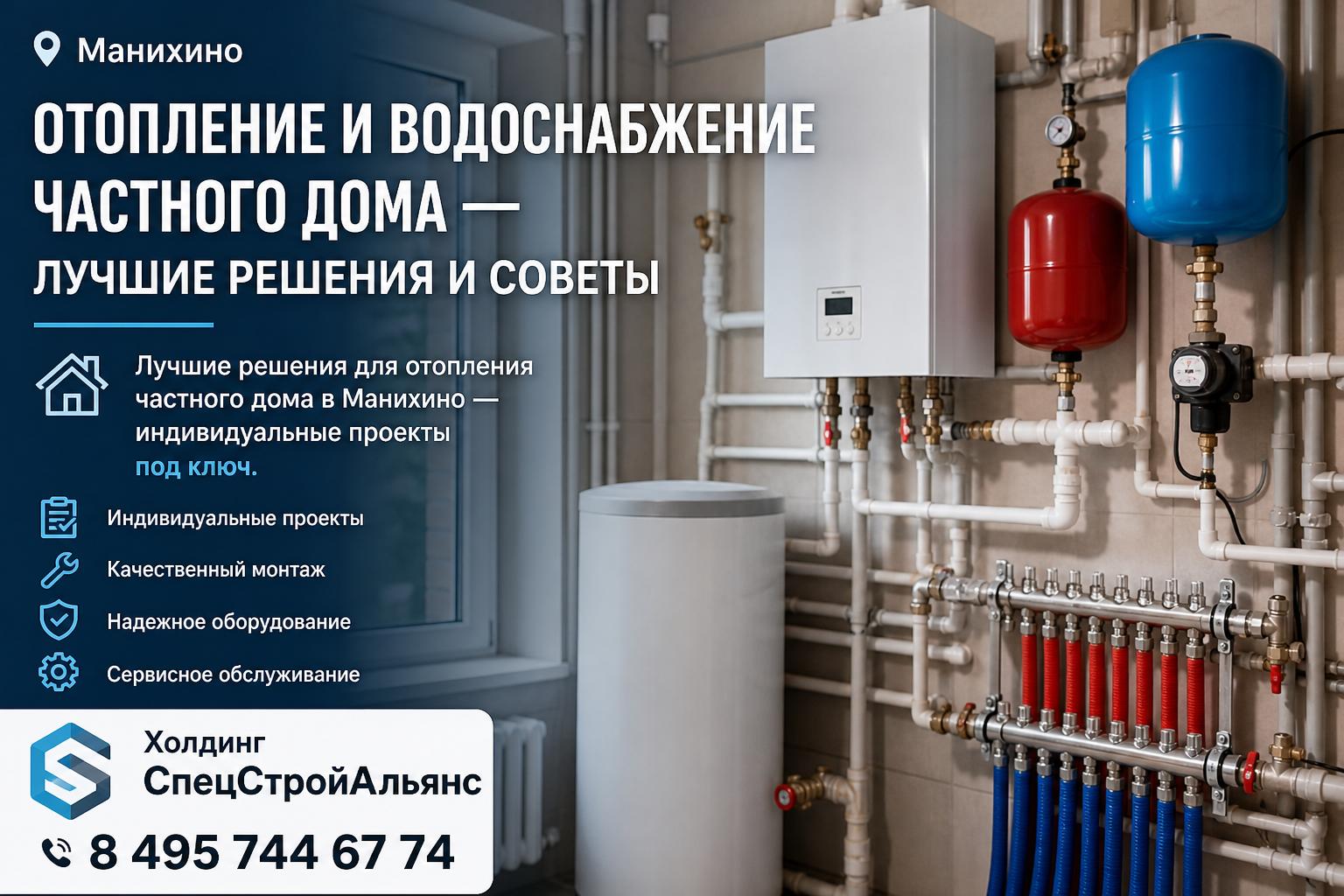 Лучшие решения для отопления частного дома в Манихино — индивидуальные проекты под ключ