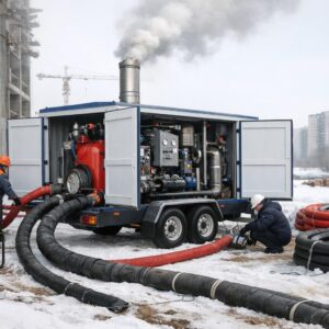 Временное отопление с помощью теплового пункта