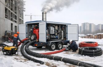 Временное отопление с помощью теплового пункта