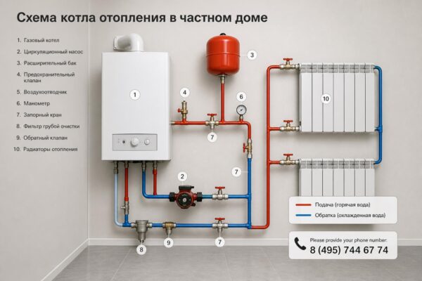 Как правильно спроектировать и собрать схему котла отопления в частном доме — понятный путеводитель
