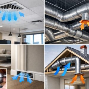 Приток воздуха и размещение воздуховодов