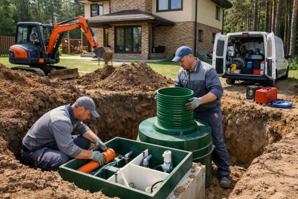 Монтаж канализации частного дома в Крекшино (Московская область)