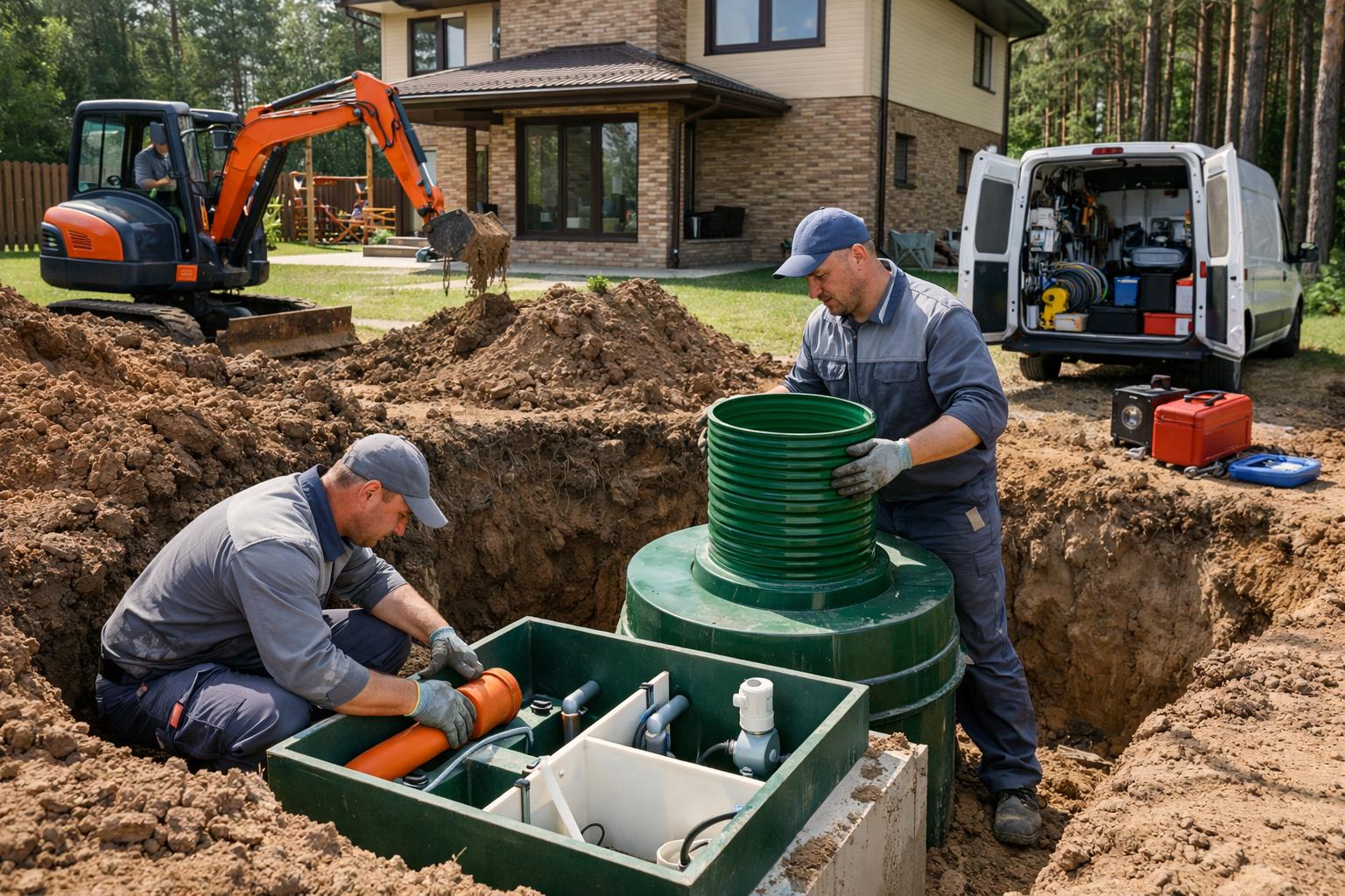 Почему владельцы частных домов в Крекшино выбирают «Инженерные коммуникации» для монтажа канализации
