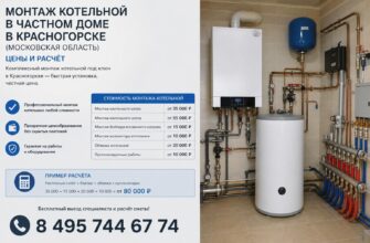 Стоимость монтажа котельной в частном доме в Красногорске (Московская область)