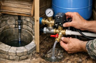 Водоснабжение из колодца: установка сливного клапана