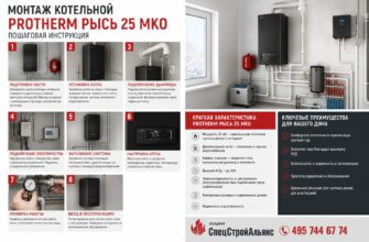 Монтаж котельной Protherm РЫСЬ 25 МКО