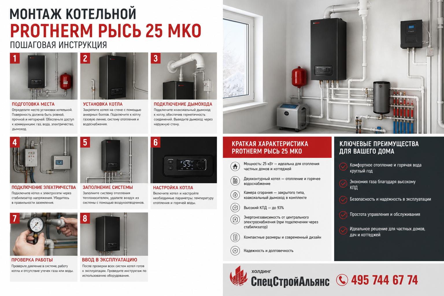 Краткая характеристика котельной Protherm РЫСЬ 25 МКО — ключевые преимущества для вашего дома Краткая характеристика котельной Protherm РЫСЬ 25 МКО — ключевые преимущества для вашего дома