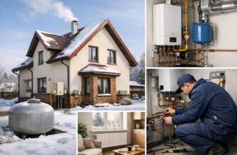 Газовое отопление частного дома в Бронницах