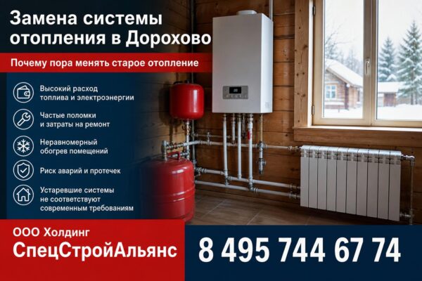 Замена системы отопления в Дорохово