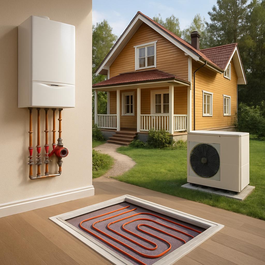 Комбинированное отопление дачи под ключ