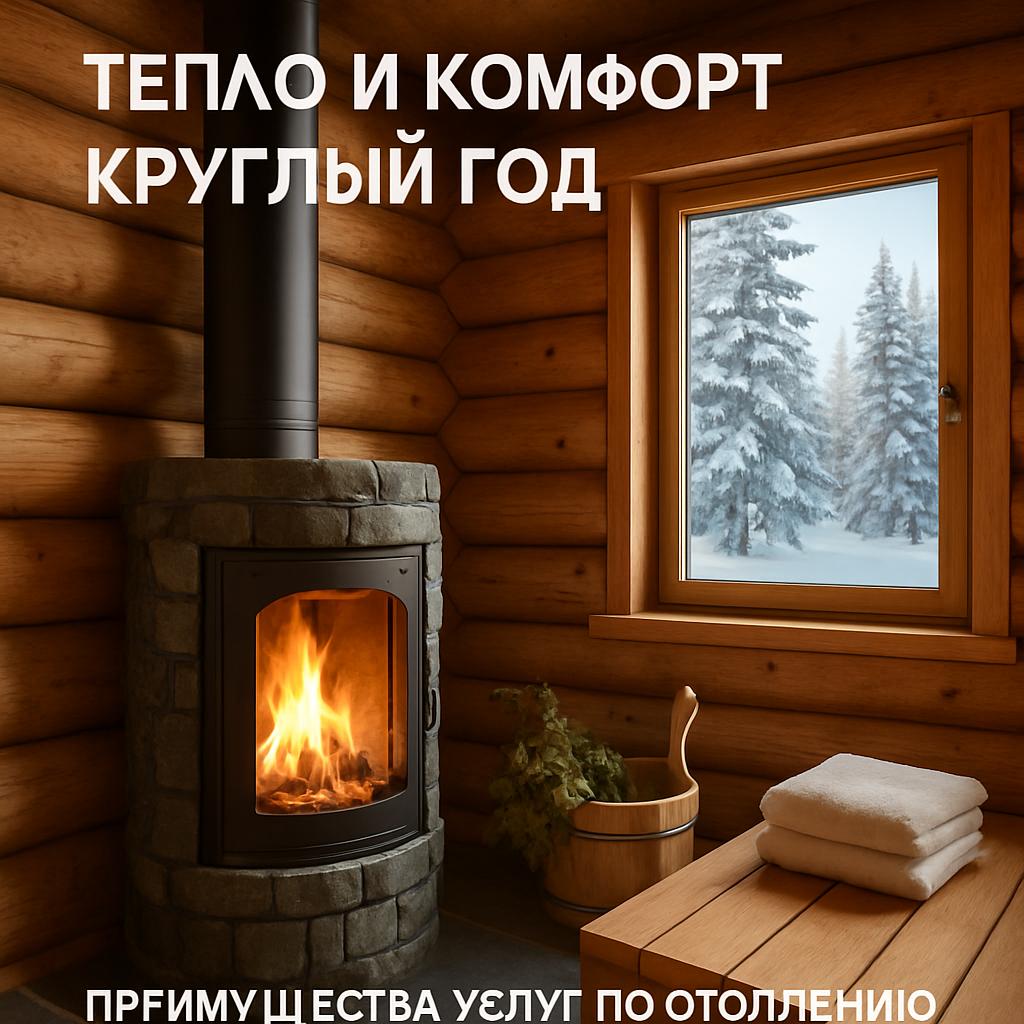 Услуги по отоплению бани Услуги по отоплению бани