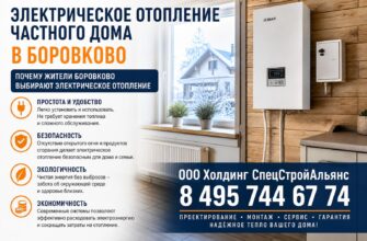 Электрическое отопление частного дома в Боровково