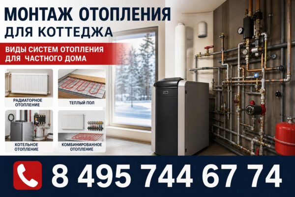 Монтаж отопления для коттеджа