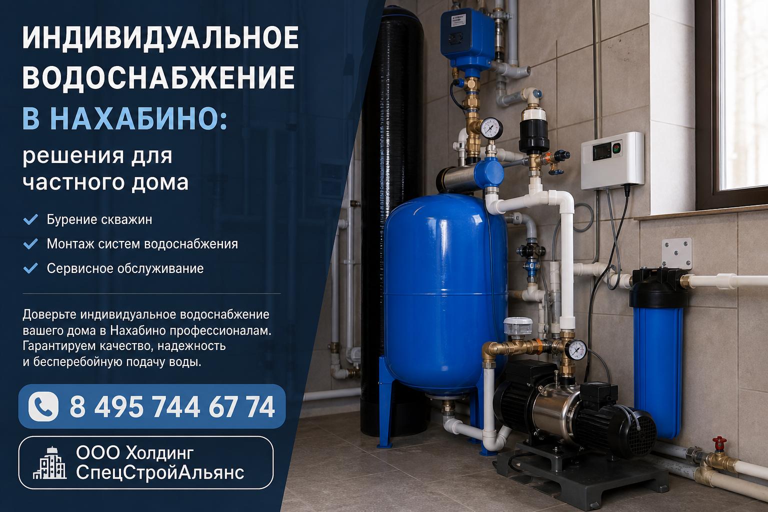 Доверьте индивидуальное водоснабжение вашего дома в Нахабино профессионалам