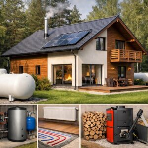 Комбинированное отопление коттеджа со сжиженным газом