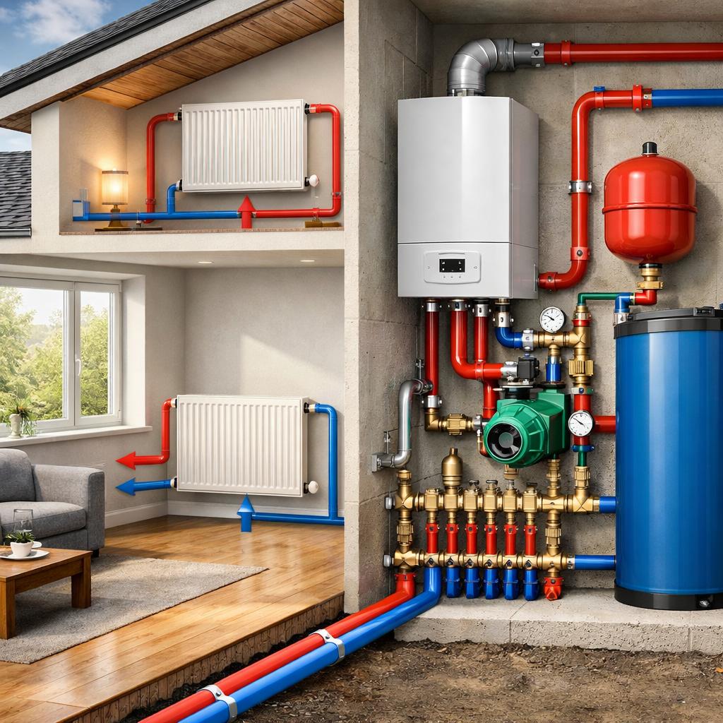 Водяное радиаторное отопление частного дома: принцип действия и ключевые компоненты